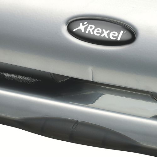 Rexel Precision P425 4 Hole Punch Silver/Black 2100753