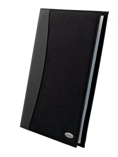 Rexel Display Book Soft Touch 24 Pocket A4 Black 2101186
