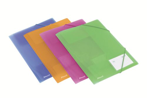 Rexel Ice 4 Flap Folder A4 Assorted Pack 4 Flap Folders PF2235