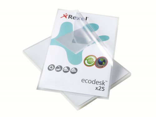RX27166 Rexel EcoDesk A4 Folders Clear (Pack of 25) 2102243