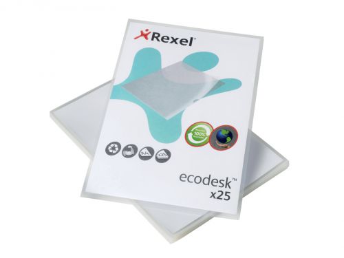 RX27166 Rexel EcoDesk A4 Folders Clear (Pack of 25) 2102243