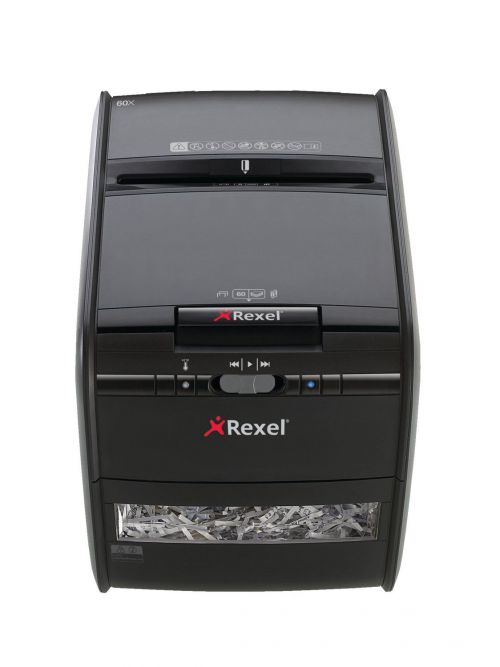 Rexel Auto+ 60X Cross Cut Shredder Black (Shreds up to 60 sheets of paper, security level 3) 2103060