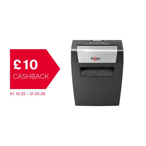 Rexel Momentum X406 Cross Cut Shredder 15 Litre 6 Sheet Black 2104569