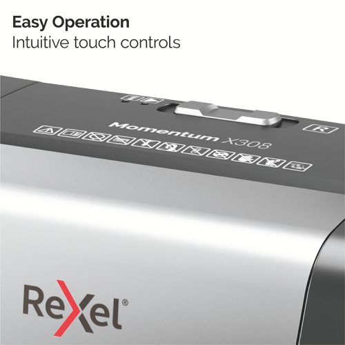 Rexel Momentum X308 Cross-Cut P-3 Shredder Black 2104570