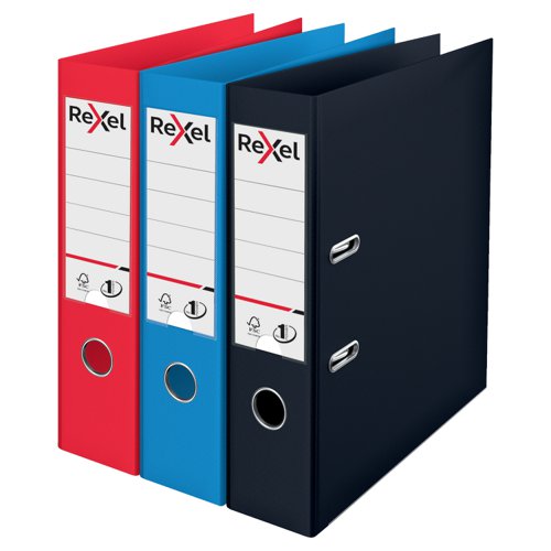 Rexel Choices A4 Polypropylene Lever Arch Files Assorted Colours (Pack of 3)