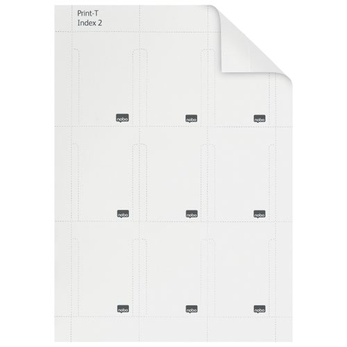 Nobo Printable T-Cards Size 2 White (Pack 20)