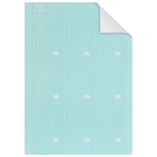 Nobo Printable T-Cards Size 2 Blue (Pack 20)