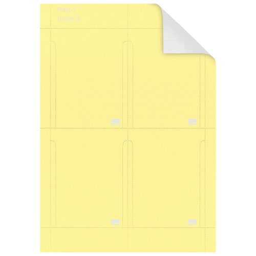 Nobo Printable T-Cards Size 3 Yellow (Pack 20)