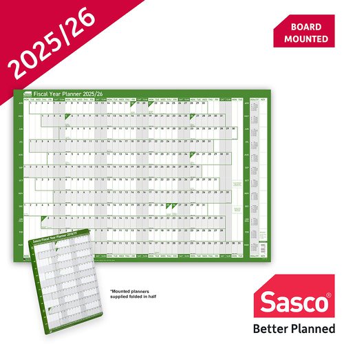 Sasco Fiscal Year Planner 2025-2026 SY1075225 Dated Planners SY10752