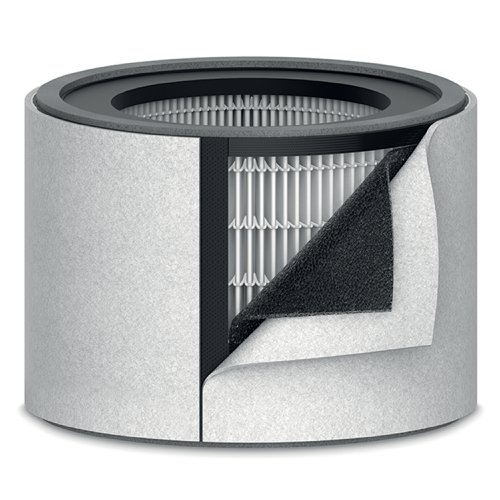 LZ59983 | The Leitz TruSens Replacement 3-In-1 Particulate Air Filter has been engineered to collect ultra-fine airborne particles including bacteria, viruses, dust, allergens, pet dander, volatile organic components (VOCs) and odorous gases. The 360 degree filtration draws in air from all directions, collecting pollutants from around the room that may affect allergies and other symptoms. The prefilter is washable and offers the first level of defence against dust and pet hair. The carbon prefilter captures odours and certain gases. The Change indicator light is displayed on the air purifier when filters need to be replaced. It is compatible with Leitz TruSens Z-2000 / Z-2500 Medium air purifier.