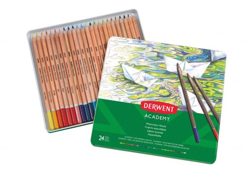 Derwent Academy Watercolour Assorted 24 Drawing Pencils PN4129