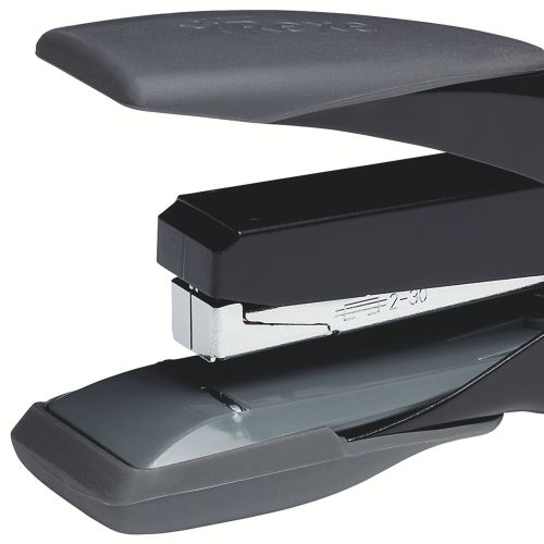 Rexel Easy Touch Stapler Flat Clinch Half Strip Capacity 30 Sheets Black and Grey Ref 2102548 ACCO Brands