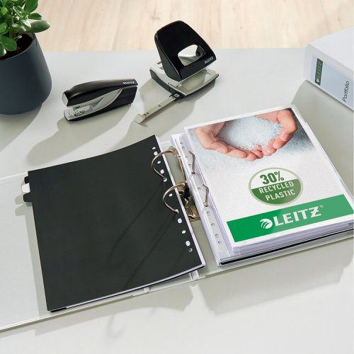 Leitz 180° Lever Arch File Plastic Patented 180° mechanism. A4, 80 mm. White (Pack 3) 310335001 Buy online at Office 5Star or contact us Tel 01594 810081 for assistance