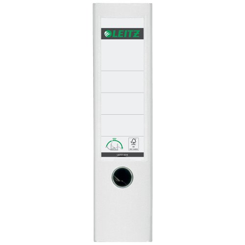 Leitz 180° Lever Arch File Plastic Patented 180° mechanism. A4, 80 mm. White (Pack 3) 310335001 Buy online at Office 5Star or contact us Tel 01594 810081 for assistance