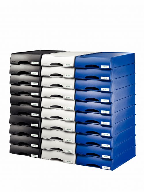 Leitz Plus Letter Tray With Drawer Unit Black 52060001