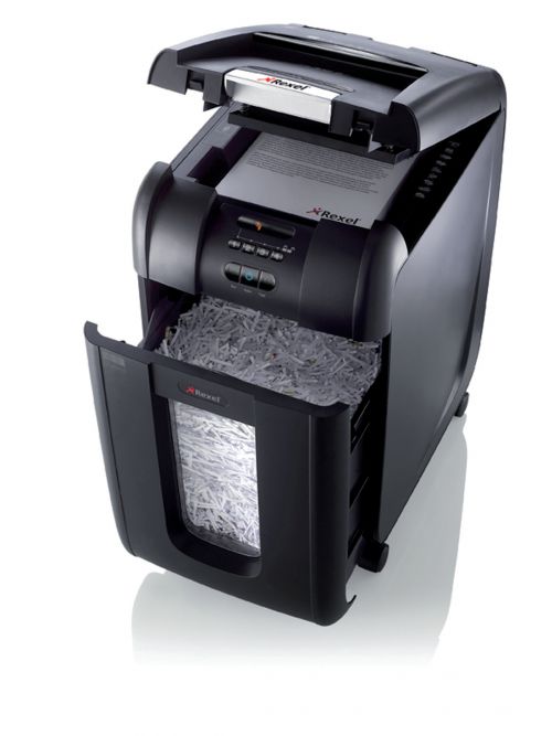 Rexel Optimum AutoFeed+ 300X Cross-Cut P-4 Shredder 2020300X - ACCO Brands - RM30958 - McArdle Computer and Office Supplies