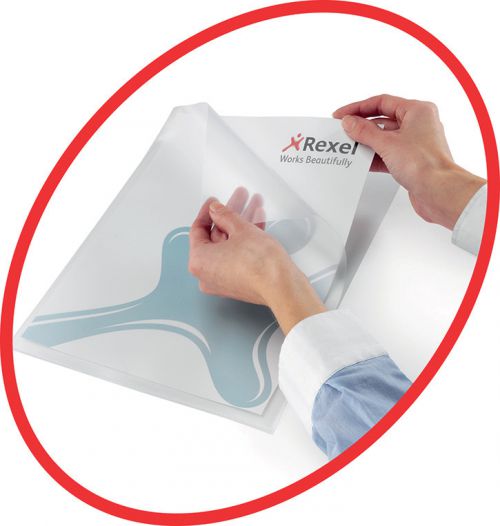 Rexel Anti Slip Stop Cut A4 Folders Clear (Pack of 25) 2102384