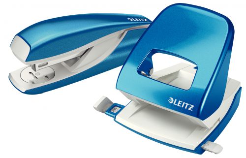 Leitz 5008 WOW 2 Hole Punch Metal 30 Sheet Blue 50081036  | County Office Supplies