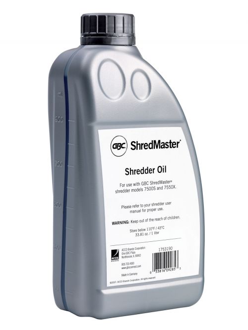 Rexel Shredder Oil 7500S/7550X, 1L, Shredder Maintenance