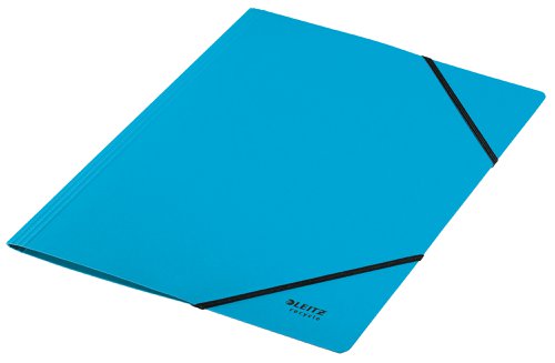 Leitz Recycle Card Folder With Elastic Band Closure A4 Blue 39080035