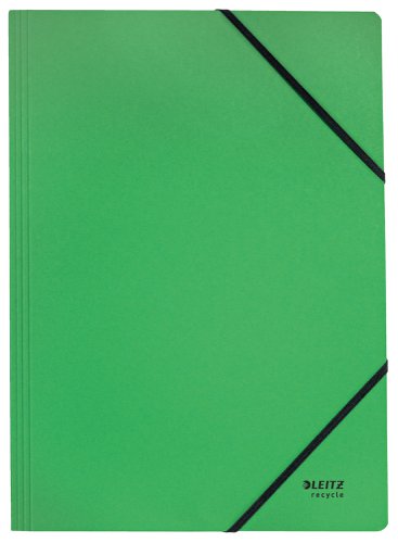 Leitz Recycle Card Folder With Elastic Band Closure A4 Green 39080055