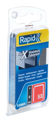Rapid No. 53 Finewire staple Stainless steel 8 mm