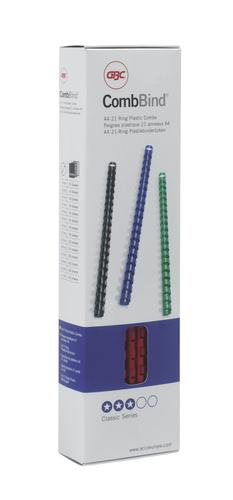 CombBind spines enable you to create stylishly bound, editable documents. Pages lay flat for convenient note taking and photocopying. Made from premium quality, durable material they won't scratch or discolour. A4 12mm. Pack size: 100.