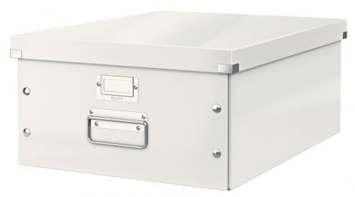 Leitz WOW Click & Store Large Storage Box.  With metal handles. White