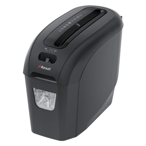 Rexel Prostyle+ Manual Cross Cut Shredder, For Home or Small Office Use, 5 Sheet Capacity, 7.5L Bin, Black, Includes Shredder Oil Sheets