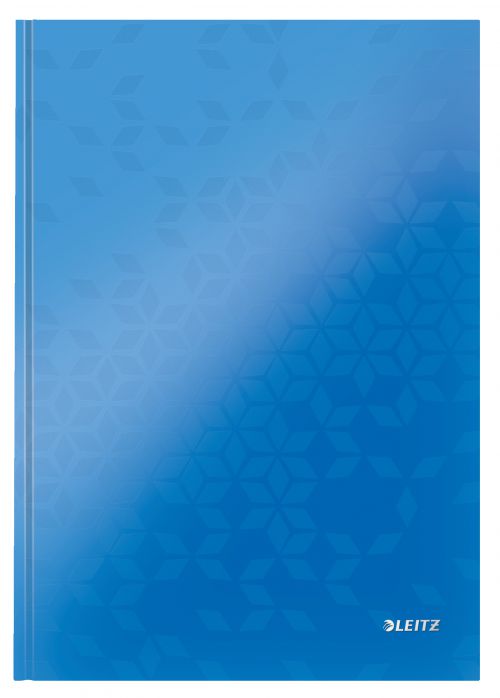 Leitz WOW Notebook A4 ruled with hardcover 80 sheets. Blue. - Outer carton of 6