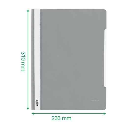 Leitz Standard Plastic Data Files 30% pre-consumer recycled plastic Red, Front Flat Bar Mechanism A4 Red - Outer carton of 25