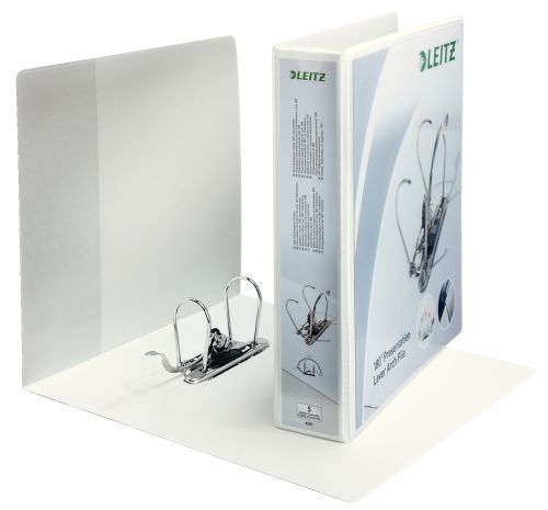 Leitz Panorama 180 Presentation Lever Arch Polypropylene A4 Plus 80mm Spine Width White (Pack 10) 42250001