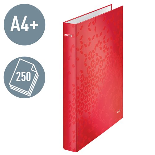 Leitz WOW 2 D-Ring Binder A4 25mm Red (Pack of 10) 42410026 - LZ62052
