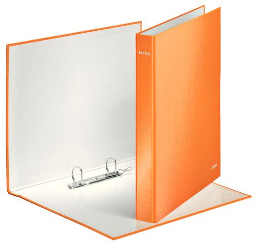 Leitz WOW Ringbinder A4 2DR 25mm Orange PK10