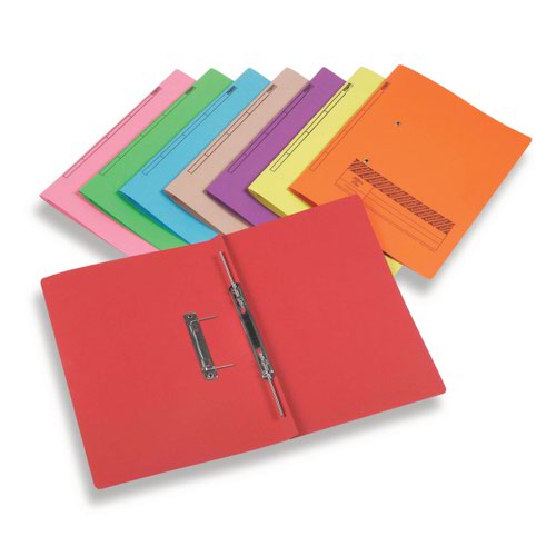 27024AC - Rexel Jiffex Transfer File Manilla Foolscap 315gsm Red (Pack 50) 43218EAST
