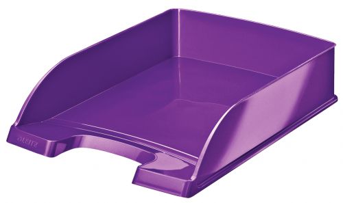 Leitz WOW Letter Tray Plus. A4. Purple - Outer carton of 5