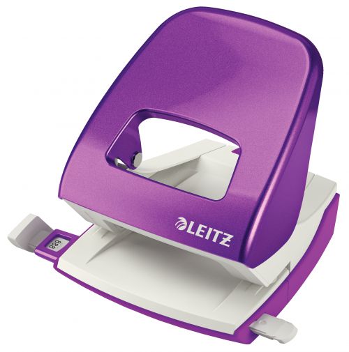 Leitz NeXXt WOW Metal Office Hole Punch 30 sheets. Purple