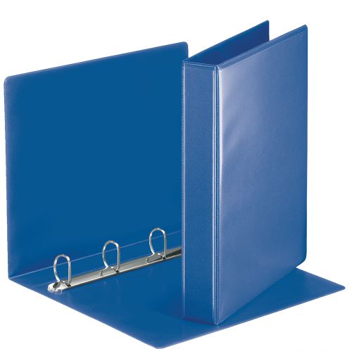 Esselte Essentials Presentation Ring Binder Polypropylene 4 D-Ring A4 30mm Rings Blue (Pack 10) 49715