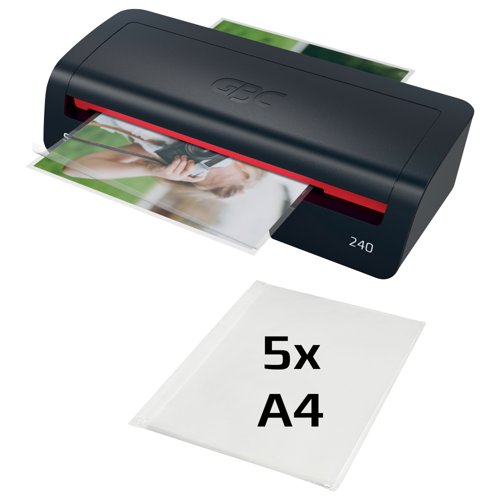 GBC 240 Home Office A4 Laminator Black & Red - 4410068UK