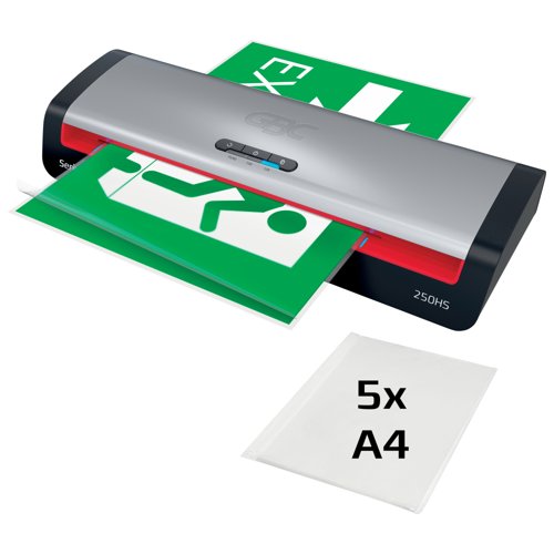 GBC 250HS Office A3 Laminator Black & Red - 4410071UK
