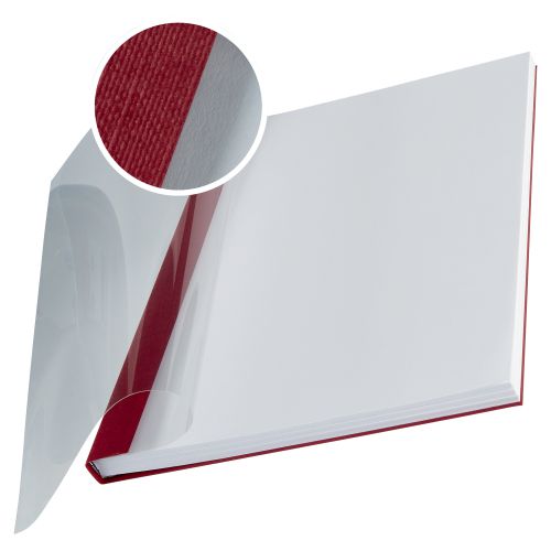 Leitz impressBIND Soft Covers, 10,5mm For 70-105 sheets, A4, Burgundy (Pack 10)