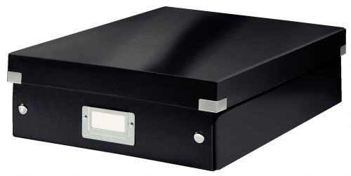 Leitz WOW Click & Store Medium Organiser Box. Black.