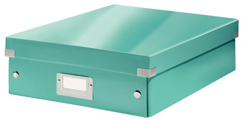 Leitz WOW Click & Store Medium Organiser Box. Ice Blue.