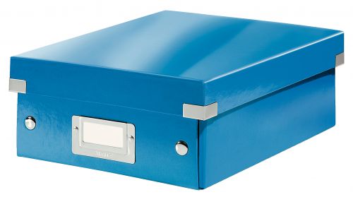 Leitz WOW Click & Store Small Organiser Box, Blue.