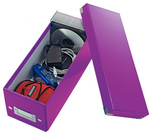 Leitz Click & Store CD Storage Box Purple 60410062  | County Office Supplies