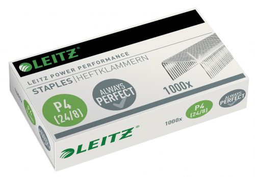 Leitz Power Performance P4 Staples 24/8, perfect stapling results for up to 40 sheets (1,000)