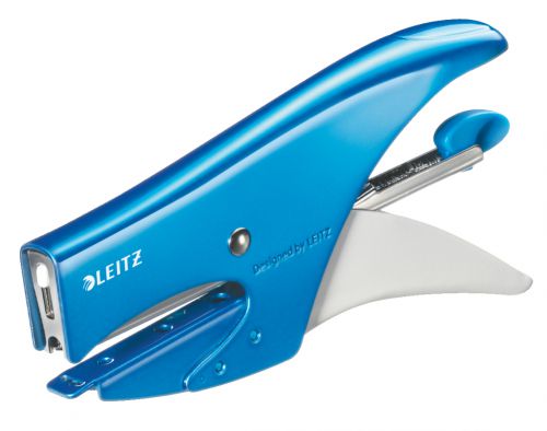 Leitz WOW Stapling Pliers, Back Loader, 15 sheet capacity, Blue