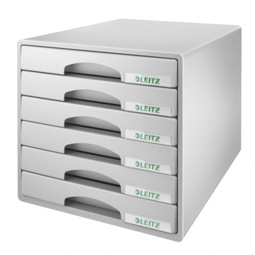 Leitz Plus 6 Drawer Cabinet A4 - Grey