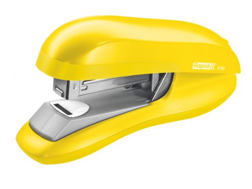 Rapid Desktop Flat Clinch Halfstrip Stapler F30 Yellow