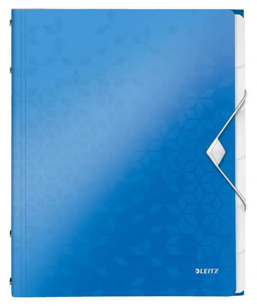 Leitz WOW Divider Book A4 Polypropylene 6 Tabs Blue Metallic